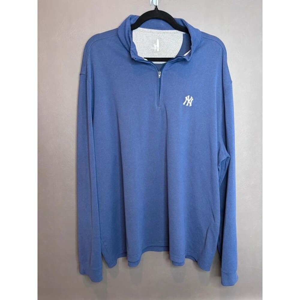 johnnie-O Men’s XXL New York Yankees 1/4 Zip Blue Performance Pullover MLB